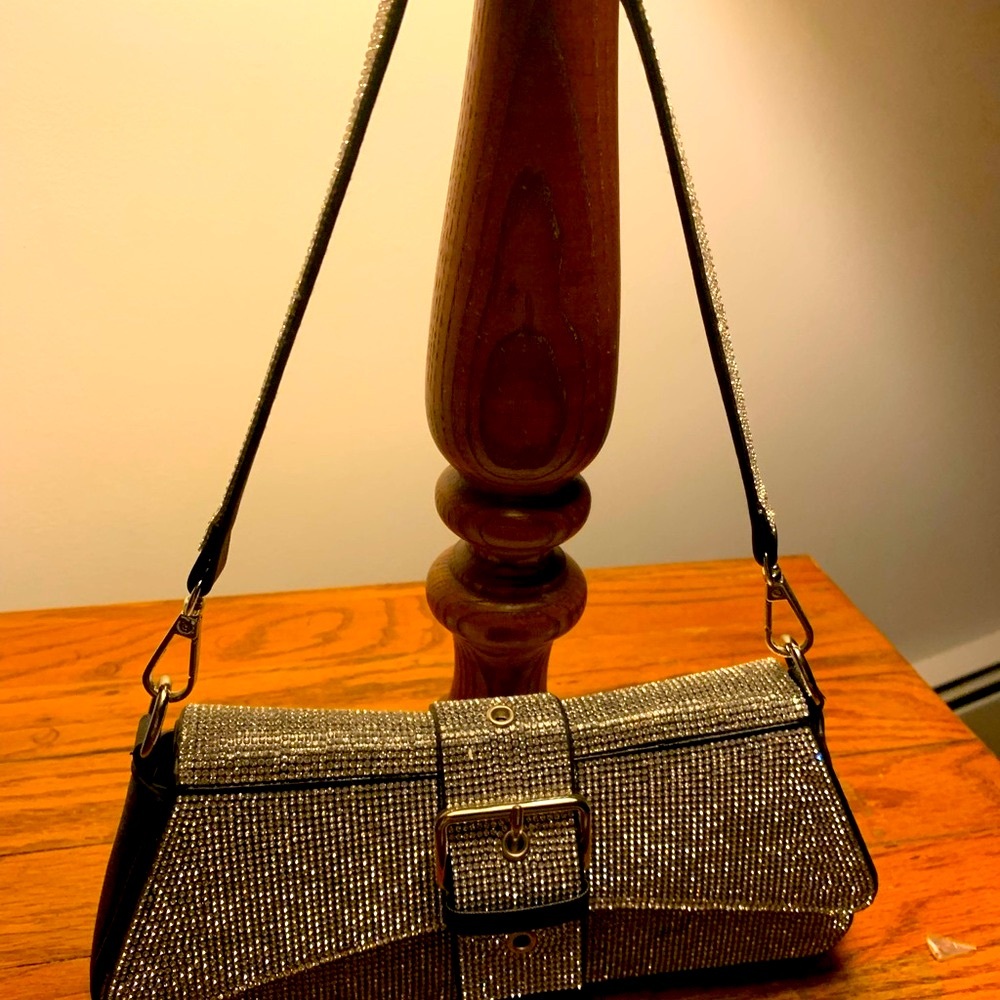 🎉 🥂 🍾Elegant Rhinestone Silver Women's Handbag - Picture 11 of 14